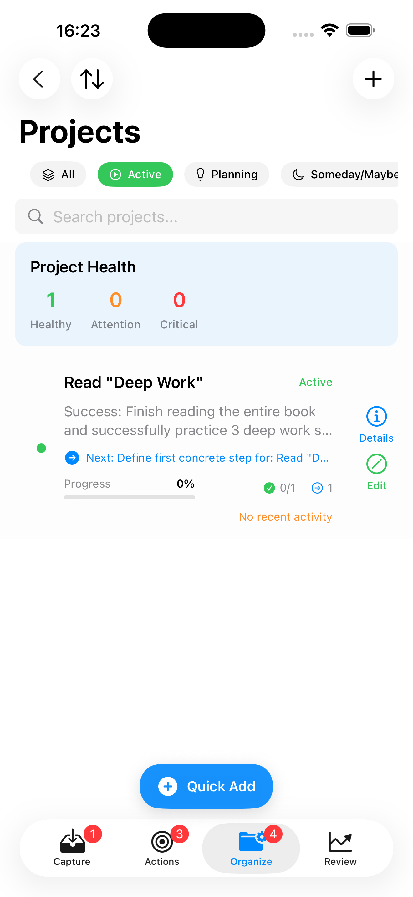 Project Management Interface